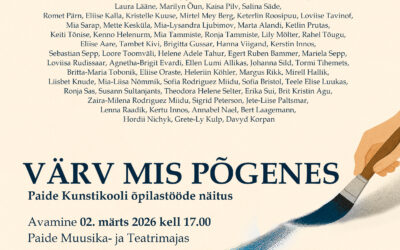 Näituse VÄRV MIS PÕGENES avamine 02.03.2026 kell 17.00 PAMTis